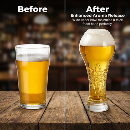 Offre limitée ⏳ -50% : Grand verre à bière orné d'un relief artistique