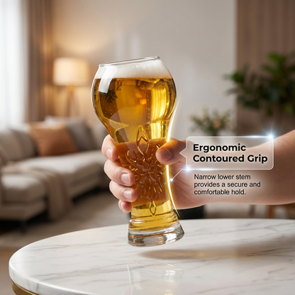 Offre limitée ⏳ -50% : Grand verre à bière orné d'un relief artistique