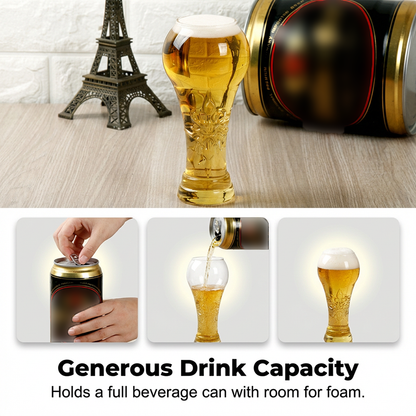 Offre limitée ⏳ -50% : Grand verre à bière orné d'un relief artistique