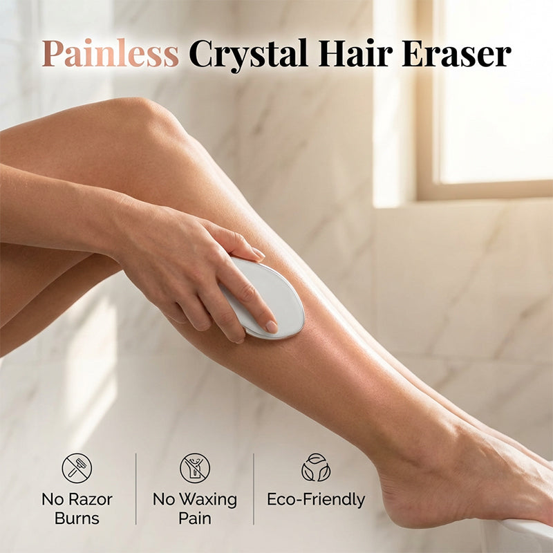 ✨Épilateur à cristaux sans douleur, exfoliant double‑action, peau lisse pour jambes et bras 🦵