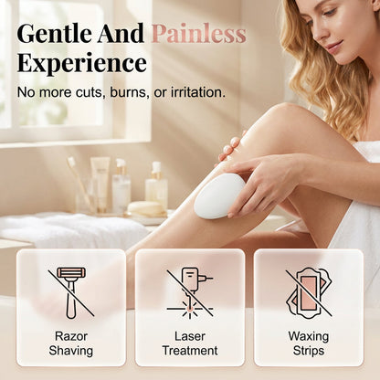 ✨Épilateur à cristaux sans douleur, exfoliant double‑action, peau lisse pour jambes et bras 🦵