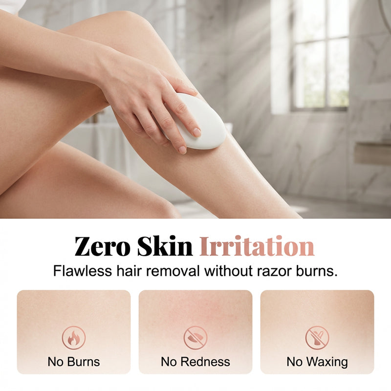 ✨Épilateur à cristaux sans douleur, exfoliant double‑action, peau lisse pour jambes et bras 🦵