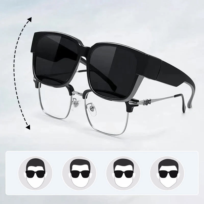 Lunettes de soleil polarisées à double usage avec protection UV