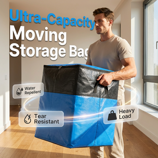 💥📦 PROMO FLASH 50% ! Sac de Déménagement & Rangement Pliable – Très Grande Capacité (115-180L), Matériau PE Résistant à l'Eau, Poignées Renforcées ✨