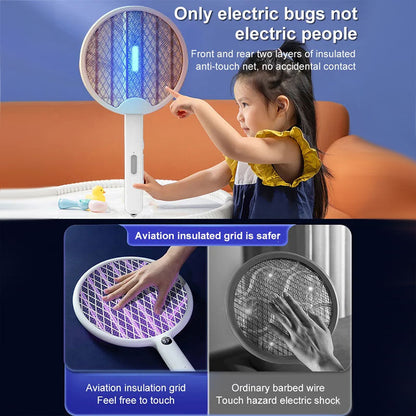2 en 1 : Tapette à moustiques et lampe anti-moustiques – Murale, pliable, rechargeable par USB