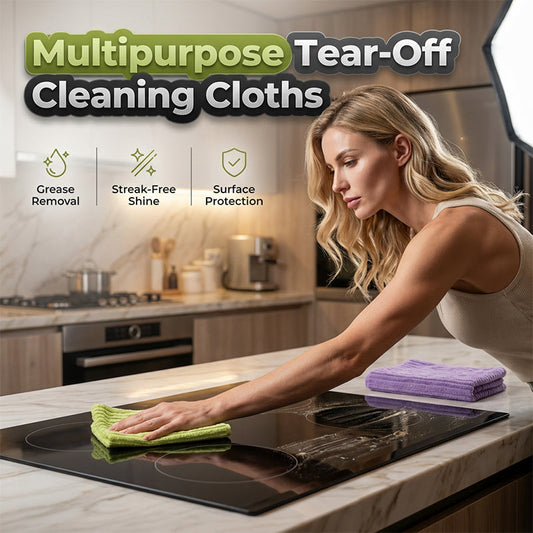 🧽🌿 Lingettes de Nettoyage Réutilisables 2-en-1 – Découpables et Multi-usages ✨