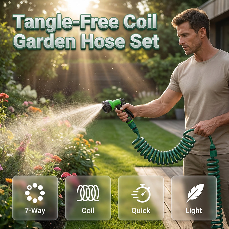 Coil Garden Hose Set