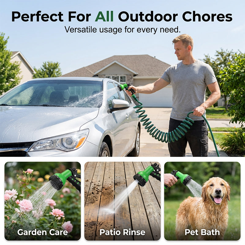 Coil Garden Hose Set