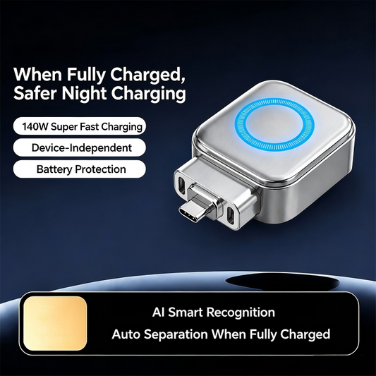 🌞⚡ PROMO FLASH 50% ! Chargeur Rapide 140W avec Arrêt Automatique IA – USB-C PD 3.1, Protection Intelligente, Voyant Lumineux, Compatible iPhone, MacBook, Tablettes 🔋
