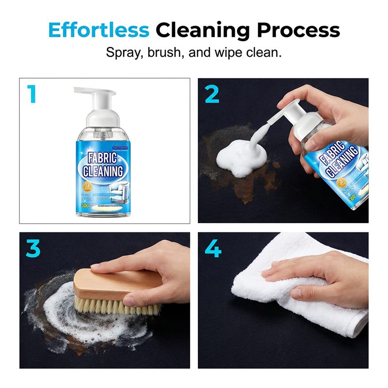 Nettoyant mousse sans rinçage pour tissus