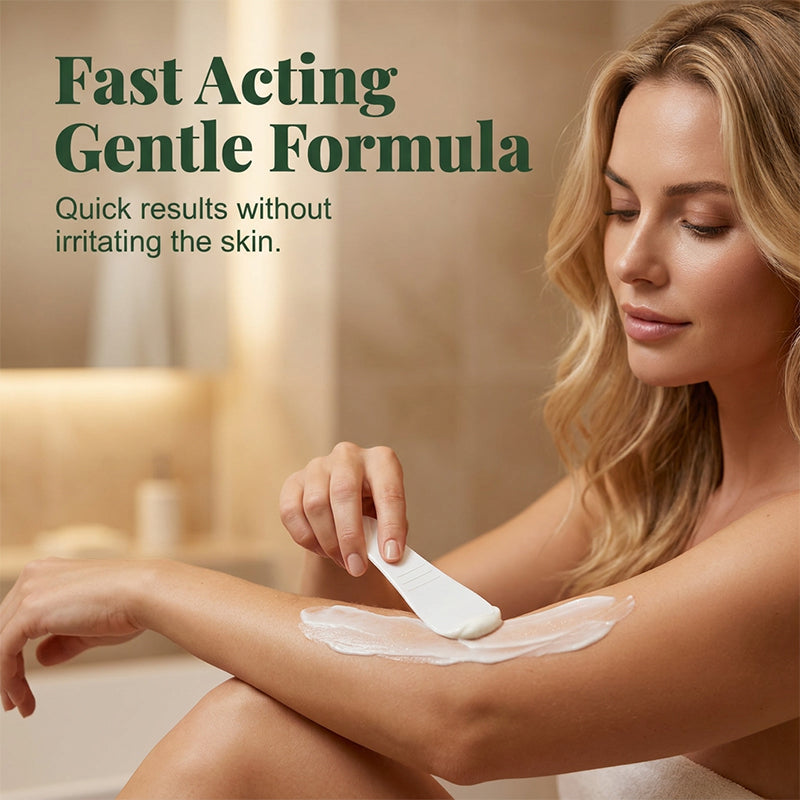 Crème dépilatoire pour une peau lisse comme de la soie