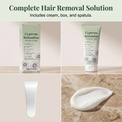Crème dépilatoire pour une peau lisse comme de la soie