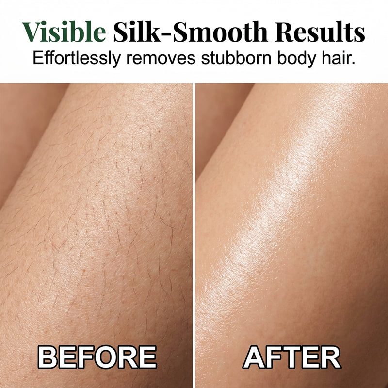 Crème dépilatoire pour une peau lisse comme de la soie