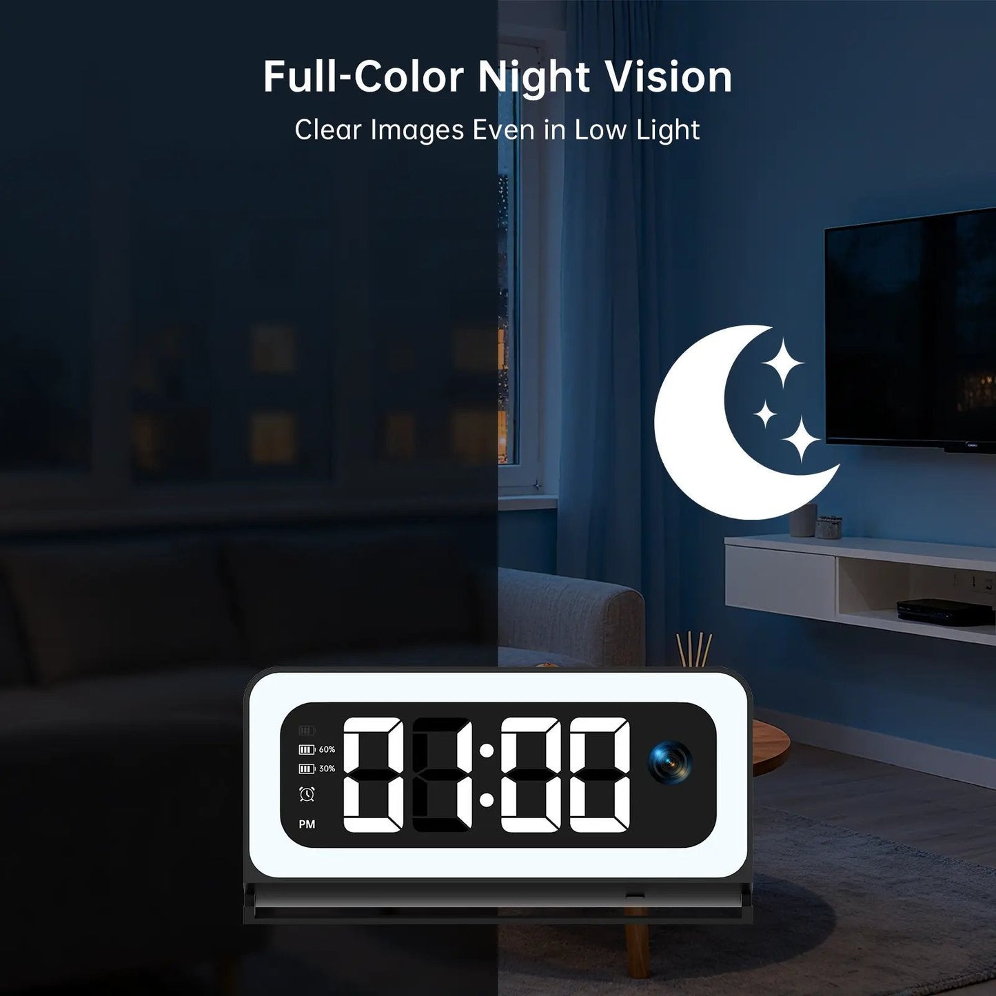 💐50% DE RÉDUCTION ! Caméra Horloge Haute Définition – Vision Nocturne, Détection de Mouvement 🎥🌙【Offre Limitée】