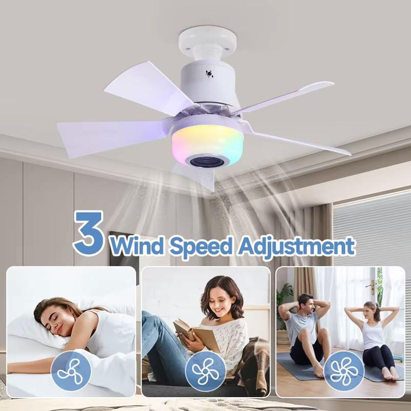 📢🌀 PROMO FLASH 50% ! Ventilateur de Plafond Intelligent 3-en-1 – Éclairage RGB/LED, Haut-parleur Bluetooth, 3 Vitesses, Télécommande, Culot E27, Pour Chambre & Salon 🎶