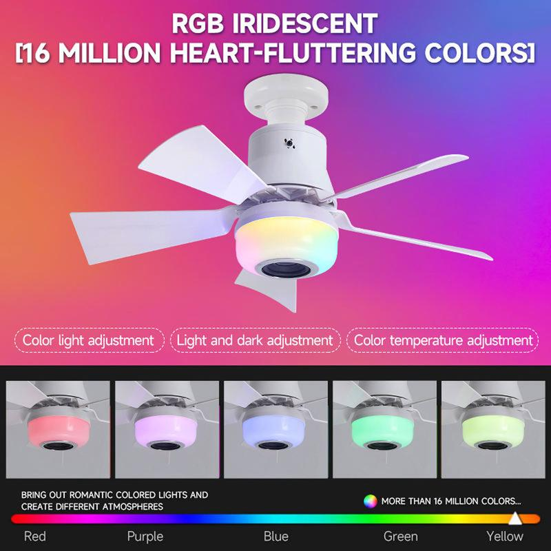 📢🌀 PROMO FLASH 50% ! Ventilateur de Plafond Intelligent 3-en-1 – Éclairage RGB/LED, Haut-parleur Bluetooth, 3 Vitesses, Télécommande, Culot E27, Pour Chambre & Salon 🎶