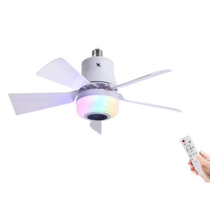 📢🌀 PROMO FLASH 50% ! Ventilateur de Plafond Intelligent 3-en-1 – Éclairage RGB/LED, Haut-parleur Bluetooth, 3 Vitesses, Télécommande, Culot E27, Pour Chambre & Salon 🎶