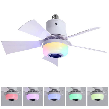 📢🌀 PROMO FLASH 50% ! Ventilateur de Plafond Intelligent 3-en-1 – Éclairage RGB/LED, Haut-parleur Bluetooth, 3 Vitesses, Télécommande, Culot E27, Pour Chambre & Salon 🎶