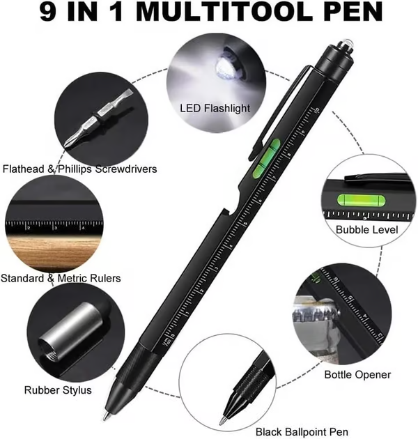 🔥 50% DE RÉDUCTION !🎁 - Stylo multifonction 9-en-1