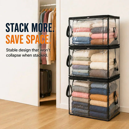 💐 OFFRE SPÉCIALE -50% ! Grand Sac de Rangement Transparent – Capacité XXL, Solide, Réutilisable ♻️🔒 【Qualité Pro】