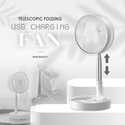 🌀 PROMO LIMITÉE 57% DE RÉDUCTION ! 🔋 Ventilateur Télescopique Pliable Rechargeable USB – Silencieux, 180° Rotatif, 4 Vitesses, Portable ✨
