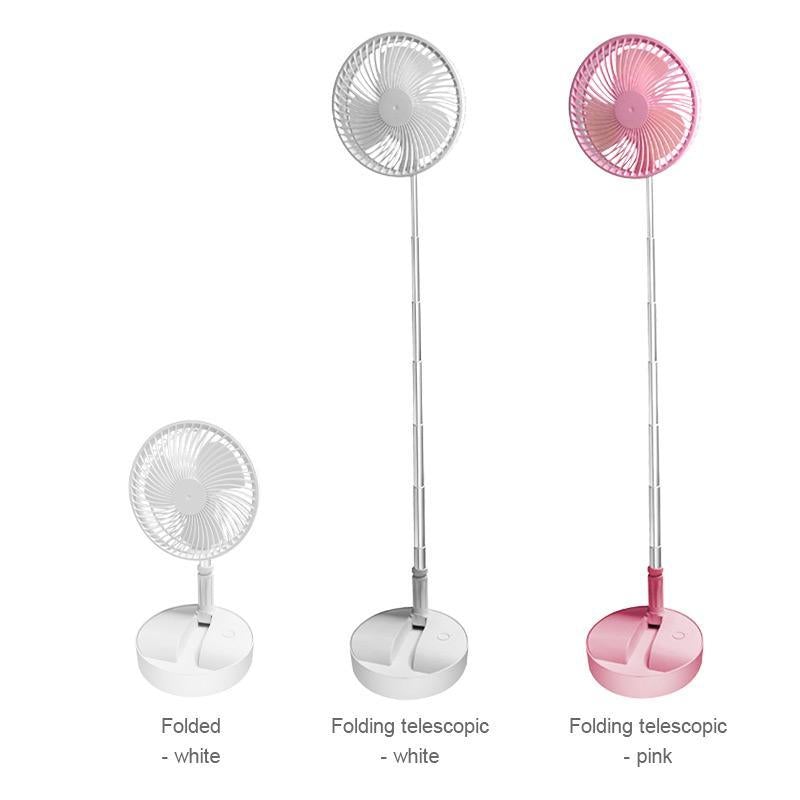 🌀 PROMO LIMITÉE 57% DE RÉDUCTION ! 🔋 Ventilateur Télescopique Pliable Rechargeable USB – Silencieux, 180° Rotatif, 4 Vitesses, Portable ✨