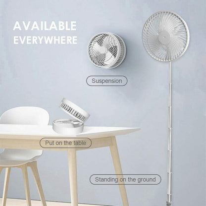 🌀 PROMO LIMITÉE 57% DE RÉDUCTION ! 🔋 Ventilateur Télescopique Pliable Rechargeable USB – Silencieux, 180° Rotatif, 4 Vitesses, Portable ✨