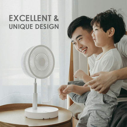 🌀 PROMO LIMITÉE 57% DE RÉDUCTION ! 🔋 Ventilateur Télescopique Pliable Rechargeable USB – Silencieux, 180° Rotatif, 4 Vitesses, Portable ✨