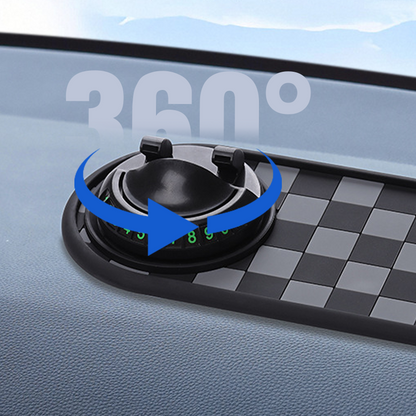 Tapis antidérapant 4-en-1 pour tableau de bord de voiture avec support pour téléphone