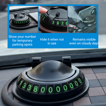 Tapis antidérapant 4-en-1 pour tableau de bord de voiture avec support pour téléphone