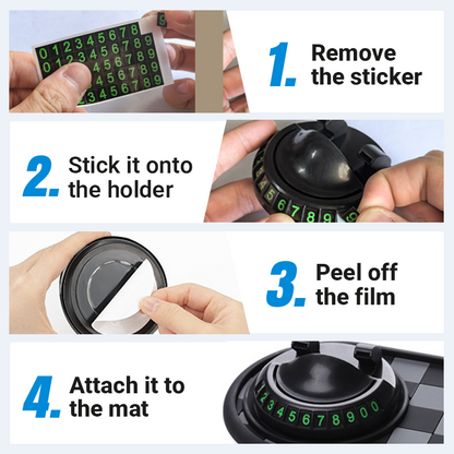 Tapis antidérapant 4-en-1 pour tableau de bord de voiture avec support pour téléphone