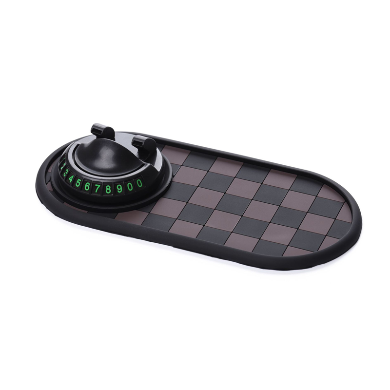Tapis antidérapant 4-en-1 pour tableau de bord de voiture avec support pour téléphone