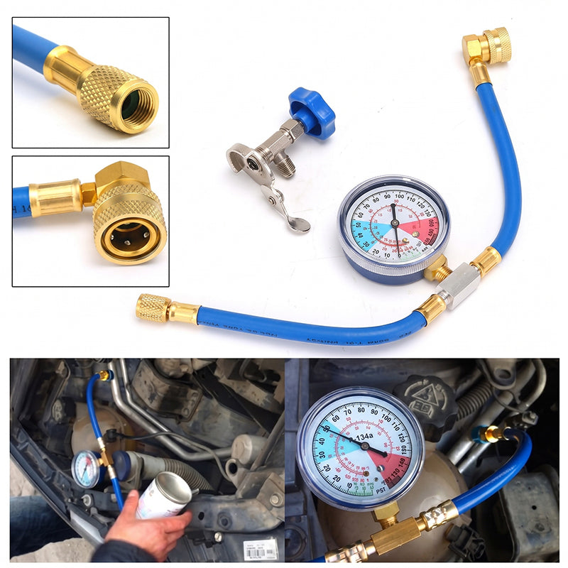 🔧 PROMO LIMITÉE 58% DE RÉDUCTION ! ✨ Tuyau de Remplissage R134a – Avec Manomètre, 0-350 PSI, Kit Complet ⚙️