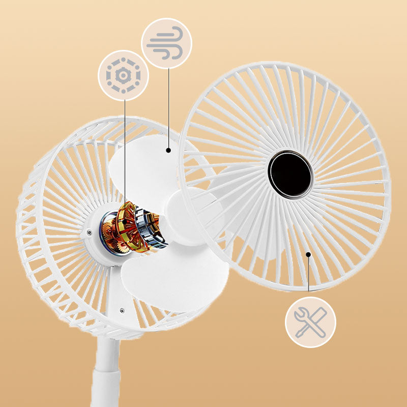 🌀 PROMO LIMITÉE 57% DE RÉDUCTION ! 🔋 Ventilateur Télescopique Pliable Rechargeable USB – Silencieux, 180° Rotatif, 4 Vitesses, Portable ✨