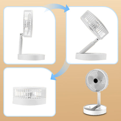 🌀 PROMO LIMITÉE 57% DE RÉDUCTION ! 🔋 Ventilateur Télescopique Pliable Rechargeable USB – Silencieux, 180° Rotatif, 4 Vitesses, Portable ✨
