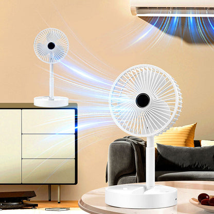 🌀 PROMO LIMITÉE 57% DE RÉDUCTION ! 🔋 Ventilateur Télescopique Pliable Rechargeable USB – Silencieux, 180° Rotatif, 4 Vitesses, Portable ✨
