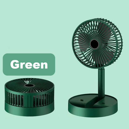 🌀 PROMO LIMITÉE 57% DE RÉDUCTION ! 🔋 Ventilateur Télescopique Pliable Rechargeable USB – Silencieux, 180° Rotatif, 4 Vitesses, Portable ✨