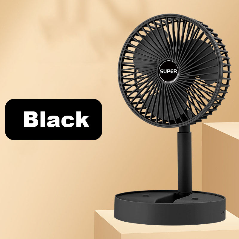 🌀 PROMO LIMITÉE 57% DE RÉDUCTION ! 🔋 Ventilateur Télescopique Pliable Rechargeable USB – Silencieux, 180° Rotatif, 4 Vitesses, Portable ✨