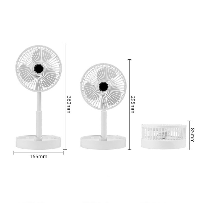 🌀 PROMO LIMITÉE 57% DE RÉDUCTION ! 🔋 Ventilateur Télescopique Pliable Rechargeable USB – Silencieux, 180° Rotatif, 4 Vitesses, Portable ✨