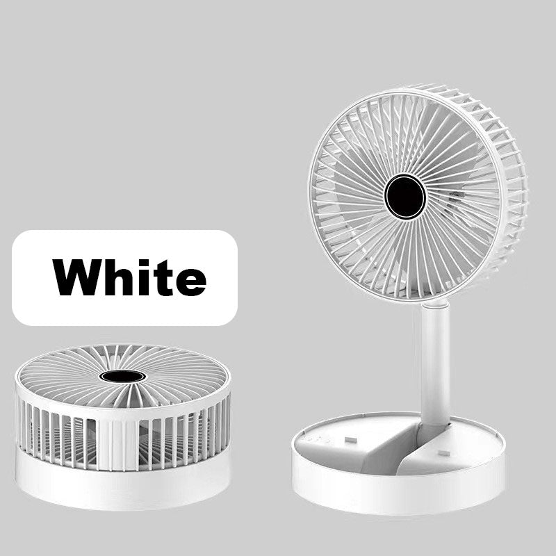 🌀 PROMO LIMITÉE 57% DE RÉDUCTION ! 🔋 Ventilateur Télescopique Pliable Rechargeable USB – Silencieux, 180° Rotatif, 4 Vitesses, Portable ✨