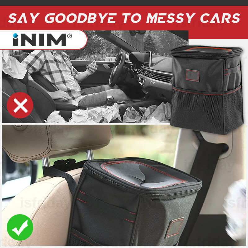 INIM® Organiseur de voiture – Poubelle multifonction