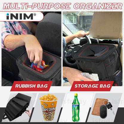 INIM® Organiseur de voiture – Poubelle multifonction