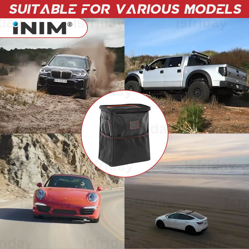 INIM® Organiseur de voiture – Poubelle multifonction