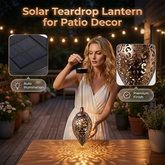 Lanterne goutte d’eau solaire pour décoration de jardin