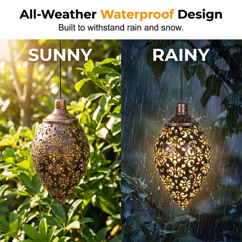 Lanterne goutte d’eau solaire pour décoration de jardin