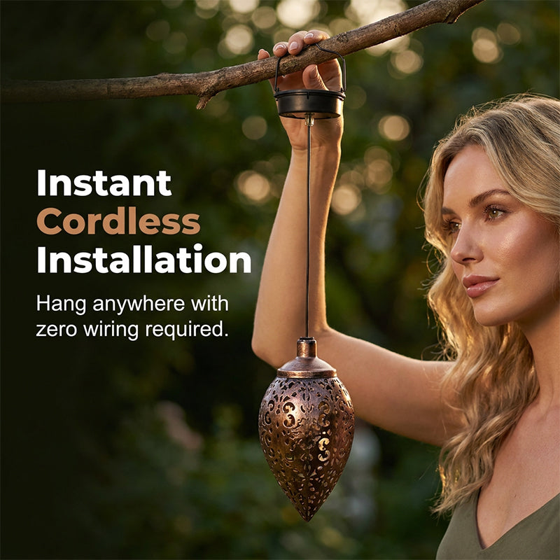 Lanterne goutte d’eau solaire pour décoration de jardin