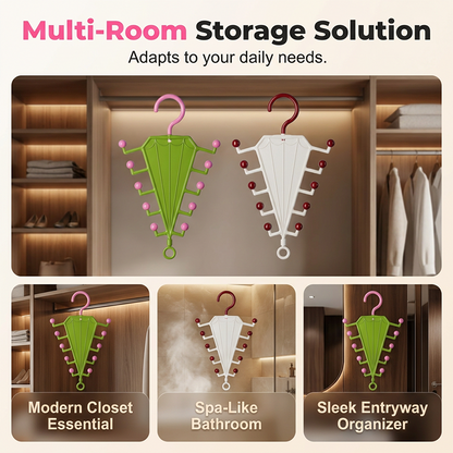 Rangement V‑shaped double face – Portant de rangement multifonction