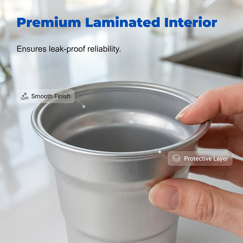 Gobelet en aluminium laminé jetable – Portable