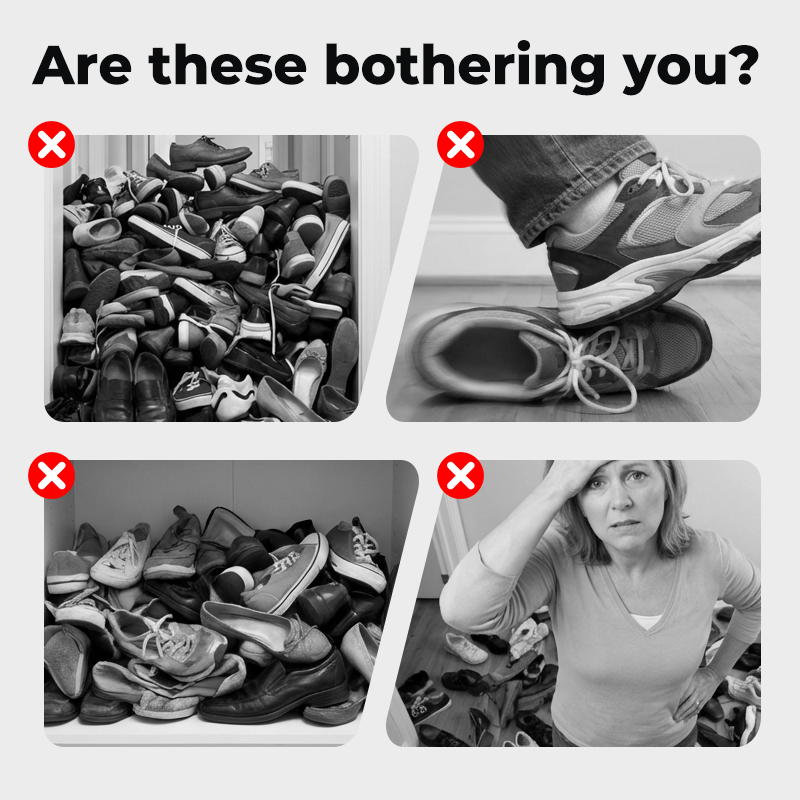 👟🔥 -50% ! Organisateur Chaussures Suspendu Porte – Jusqu'à 36 Paires Métal Robuste Stable, Étagères Inclinées Anti-Glissement Talons Bottes Baskets, Installation Sans Outils Secondes · 3 Coloris · 4-8-12 Étages ✨