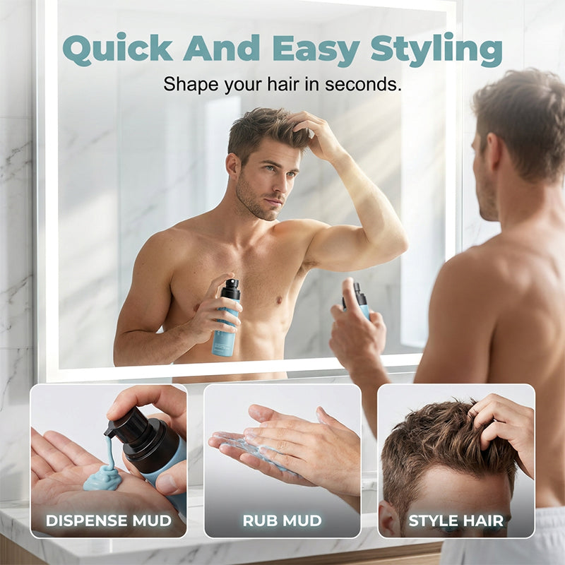 Spray coiffant mat à séchage rapide pour homme
